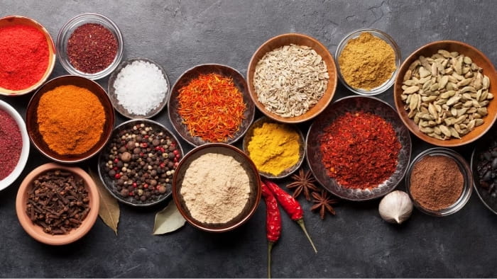 Selection of Indian spices